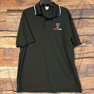 Texas Tech Red Raiders Mens XL Black Varsity Club Polo Shirt NCAA Golf Fan A4